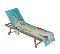 para tumbona con toalla de playa con bolsillo, 211 x 74 cm, secado | Funda para tumbona de jardín exterior para jardín terraza Picnic Spa Hotel tomar el sol