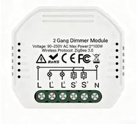 para tuya para zigbee Control de 2 vías para mini módulo de relé de atenuación, para regulador de brillo operado por voz Alexa, unidad compacta de 5,2 x 4,7 cm para actualizar interruptores de luz de