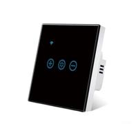 Para Tuya Smart Control Dimmer Switch con funcionalidad táctil, comandos de voz, 150W, AC 100 240V (negro)