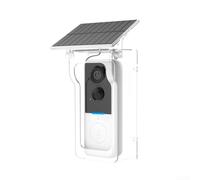 Para Tuya Smart Doorbell Camera Solar Covers 1080P video portero con visiones nocturnas, detección de movimiento impermeable IP65, accesorio de seguridad al aire libre fácil de instalar (blanco)