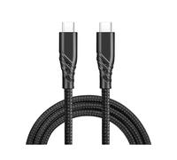 Para Type-C Cable de Datos, Trenza Nailon 2 M, Cables Carga USB 2.0 Tipo C una Alta Velocidad Extremadamente Duraderos, Negro