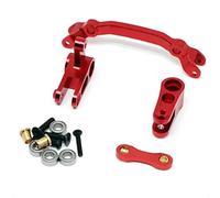 Para Typhon Big For Rock 1/10 Mejora Metal Parte Delantera Y Trasera Brazo Oscilante CVD Soporte Eje Copa Dirección Hexagonal Caja Cambios Piezas Coche RC Cazoleta DireccióN Rc(Red,Steering group)