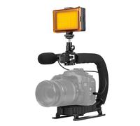 Para Uc Shape Micrófono de luz estabilizador DV de mano