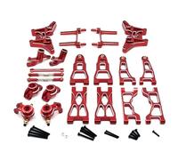 Para UD1201 UD1202 1/12 PRO Copa Dirección Metal Brazo Suspensión Delantera Y Trasera Kit Enlace Torre Amortiguación Piezas Actualización Coche RC Accesorios RC Mejoras Juguetes(Red)