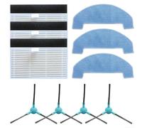 Para Ultenic para T10 Lite Kit de piezas de repuesto que contiene 4 cepillos laterales, 3 filtros HEPA y 3 almohadillas de fregona para uso diario