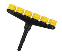 Para una versátil varita de riego de extremo de manguera, con cabezal rociador multiagujero, patrones de pulverización ajustables, se adapta a tuberías estándar de 1 a 1.5 pulgadas, equipo de riego de