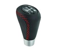Para Universal 5 Speed Manual Leather Red Stitch Deportivo Pomo De Cambios
