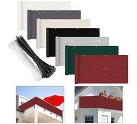 Para valla de 100 x 900 cm, resistente a los rayos UV, resistente a la intemperie, incluye bridas ideal para exteriores, patio, terraza, balcón, patio, patio, patio, color vino tinto, protección de