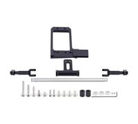 Para Vanquish Para Phoenix VS4-10 F10 1/10 Soporte Servo BAT Aluminio Enlace Dirección Hidráulica Escala Actualización Eje Portal Oruga RC Piezas(Black)