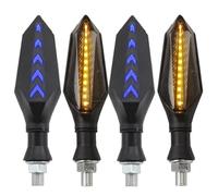 Para VARADERO 125 1000 Para XL125 Para XL125V Para XL1000 Para XL1000V Para VTX1300 Para VTX1300C Luces Indicadoras De Señal De Giro Universales Para Motocicleta motocicleta Intermitentes(Blue,4piece)