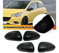 Para VAUXHALL Corsa D & E 2006-2019 cubiertas de espejo retrovisor tapa de espejo retrovisor cubiertas de repuesto negro de carbono Carbon Look