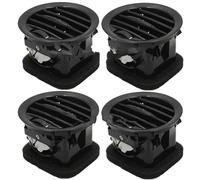 Para Vauxhall Para Corsa D Para Adam Negro/Cromo Tablero Aire Acondicionado Salida 2201099 Rejilla Ventilación Aire Interior Ac Cubierta Rejilla Ventilación(4 x Black)