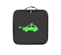 Para vehículo eléctrico para cable de puente bolsa de almacenamiento con tela Oxford y asa de transporte portátil para almacenamiento y transporte de cable de carga de coche (cuadrado)