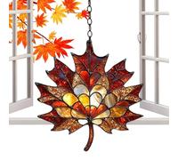 para ventana interior, 2D hojas de arce de otoño colgante de arte de ventana solar | Decoración de Acción de Gracias, decorativos de arte de pared | para jardín balcones puertas