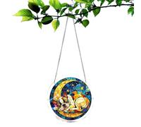 para ventana | Panel creador de 19,9 cm, para perro, estilo de de acrílico para árbol | para mamá abuela dama hombre, cumpleaños, puerta, jardín