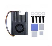 Para ventilador de refrigeración Cm5 y Cm4 con radiador de aluminio de bajo ruido de control automático Pwm Compatible con Raspberry Pi Compute Module Boards Negro