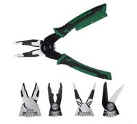 Para versátil cable de cabeza múltiple 6 en 1 para muelles para instalación y reparación eléctrica con probador de voltaje integrado y mandíbulas intercambiables para pelar cables de corte y crimpado