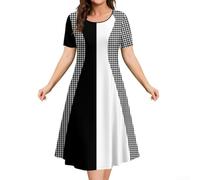 para vestido Largo Estampado Poliéster para suave Tallas Grandes(Diamond Pattern XXS)