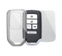 para Vezel para City para Civic para Jazz para BRV para HRV para Pilot para Odyssey Funda Protectora TPU para Llaves Coche Protector Transparente Funda Llave(Bling Grey)