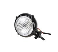 para Viejo para School para Chopper para Bobber para Café para Motocicleta De Carreras Vintage 3,5 "H4 Faro Lámpara De Iluminación Faro 35W Faro De Trabajo De Motocicleta(Black White)