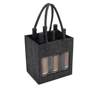 para Vino, Porta Botellas, Térmica, Fieltro, Reutilizable, Viaje, A Prueba de Fugas, Regalo para Navidad, Fiesta de Cumpleaños, con Asas, de Transporte, C, Gris Oscuro, Refer to