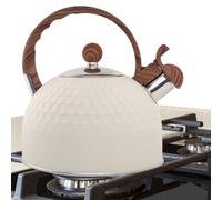 para vitrocerámica, 2.5L Hervidor de Agua de Acero Inoxidable Estilo Vintage, Hervidor de agua silbador para fogón, para Jardines, Porches, Cocina, Dormitorio, Picnic, Apartamento, Patio