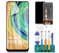 Para Vivo Y33S 2021 Pantalla LCD para Vivo Y33S Pantalla de repuesto para Vivo Y33S Pantalla táctil V2109 Digitalizador Kit de reparación (negro, sin marco)