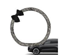 para volante de encaje - Malla Cloth 38 cm | Bow Design Automotive Accessories Protective Wrap | No Slip Protector for Women Ladies Wives Drivers Trucks Sedans SUVs RVs Daily Commute