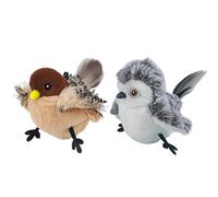 para volar - Compañero de juegos para gatos con plumas, entretenimiento para gatos en interior, para la caza de mascotas, que canta en movimiento