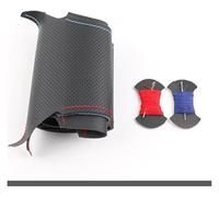 para Volvo V40 XC60 S60 LV60 S80L Funda De Cuero Artificial Trenzada para Volante De Coche Fundas para Volante Funda para Volante De Coche DIY Funda Volante(Red Blue Thread)
