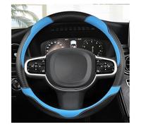 para Volvo XC40 XC60 XC90 V40 S90 S80 S60 S40 Cubiertas Volante Interior Coche Cuero Fibra Carbono Protector para Volante Antideslizante Funda Volante(Azul)