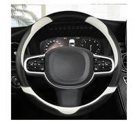 para Volvo XC40 XC60 XC90 V40 S90 S80 S60 S40 Cubiertas Volante Interior Coche Cuero Fibra Carbono Protector para Volante Antideslizante Funda Volante(Blanco)