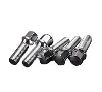 PARA VW 5 piezas 28/35/40/45/50/55/60 mm longitud Tornillos rueda acero M14 x 1, 12, TUERCA RUEDA TRAJE ASIENTO Separadores Ruedas Vehículo(5PCS 28MM,M14x1.5)