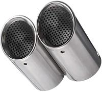 Para VW Eos 2006-2014 Para Passat B6 Cc Para Estate 2005-2010 Coche Tailpipe 1 Par Chrome Acero Inoxidable Escape Tubos Silenciador Consejos Silbato Coche Escape Tubo Silenciador