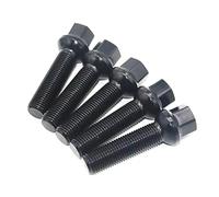 Para VW M14 X 1,5 Mm 28/35/40/45/50/55/60 Mm Tornillos De Rueda De Acero Alargados Tuercas De Rueda Asiento 10 Unidades. Separador Ruedas Del Vehículo(Black 10PCS 45mm)