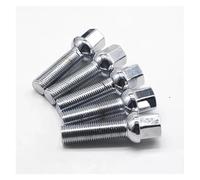 Para VW M14 X 1,5 Mm 28/35/40/45/50/55/60 Mm Tornillos De Rueda De Acero Alargados Tuercas De Rueda Asiento 10 Unidades. Separador Ruedas Del Vehículo(Silver 10PCS 28MM)