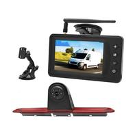 para VW para Crafter 1080P Luz Freno Alto Nivel Cámara Marcha Atrás Inalámbrica Y Kit Monitor con Monitor HD 5 Pulgadas Cámara Visión Trasera