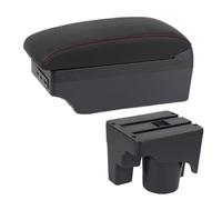 Para VW Para Golf 6 5 Mk6 MK5 Para Jetta 5 Para Sagitar Compartimento De Reposabrazos Para Coche Caja Almacenamiento Central Accesorios Interiores RESPUNEKBAH(C1 red line 7USB)