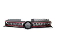 Para VW Para Golf 6 MK6 2009 2010 2011 2012 2013 Rejilla Central Del Radiador Parachoques Delantero De Malla Nido Abeja Rediseñada(Red Line)