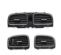 Para VW Para Golf 6 MK6 2009-2013 Panel Frontal Consola Ventilaciones Tablero Louver Aire Acondicionado Salida Ventilación 5K0819728 Parrilla parachoques delantero(3 piezas)