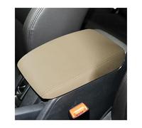 Para VW Para Golf 6 MK6 2010 09-12 Reposabrazos para coche consola central tapa reposabrazos accesorios interiores funda cuero(Beige)