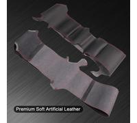 Para Vw Para Golf 7 Mk7 Para Polo Para Jetta Para Passat B8 Funda Para Volante De Automóvil Cuero Fibra Carbono Gamuza Negra Trenzada Accesorio(Style 1)