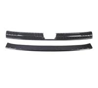 para VW para Golf 8 MK8 2020-2023 Kit De Cubierta Protectora De Placa De Parachoques Interior Y Exterior De Maletero Trasero Plateado Y Negro(Black)