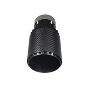 Para VW Para Golf Boquilla De Escape De Coche De Garganta Trasera Fibra Carbono Modificada Cabeza Bala De Boca Trasera Modificada Todo Negro Tonto
