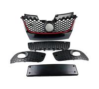 Para VW Para Golf MK5 GTI Para Jetta MK5 GLI 2006-2011 Parrilla Delantera Nido De Abeja Rejilla Central Del Capó Y Inferior Los Faros Antiniebla