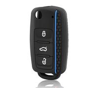 para VW para Golf para Polo para Bora para Beetle Funda de Silicona con Tapa para Llave(Blue)