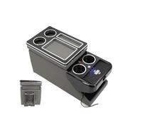 PARA VW Para ID. BUZZ 2022 2023 + Juego Caja Rieles Delanteros Fila Reposabrazos Negocios Almacenamiento Central Automóvil De Negocios Móvil(D gray Wireless)