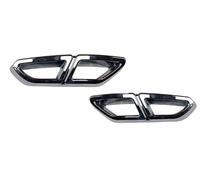 Para VW Para Magotan Para Passat B8 2016-2019 Alerón Para Parachoques Trasero Marco Garganta Trasera Coche Embellecedor Tubo Escape Tubo De Punta De Silenciador(Plata)