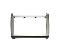 para VW para Polo 2014-2017 Marco Reacondicionamiento Radio Coche | Conjunto Panel Radio Kit Audio Fascia Trim Bisel Placa Frontal Piezas De Automóvil Instalar Panel De Tablero(Silver grey)