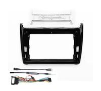 para VW para Polo Sedán 2008-2020 Marco Radio Coche Panel Estéreo 9 Pulgadas Embellecedor Instalación En El Tablero Accesorios Coche(Frame and Cable)